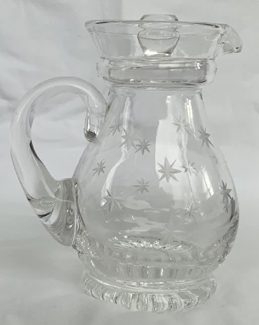 vintage Stuart crystal lidded sauce jug